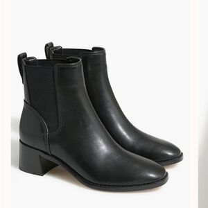 J. Crew Black  Chelsea Ankle Boots Sleek Leather Design